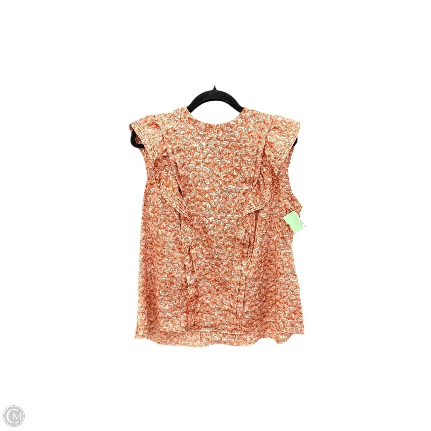 Top Sleeveless By Ryegrass In Orange & White, Size: Xl