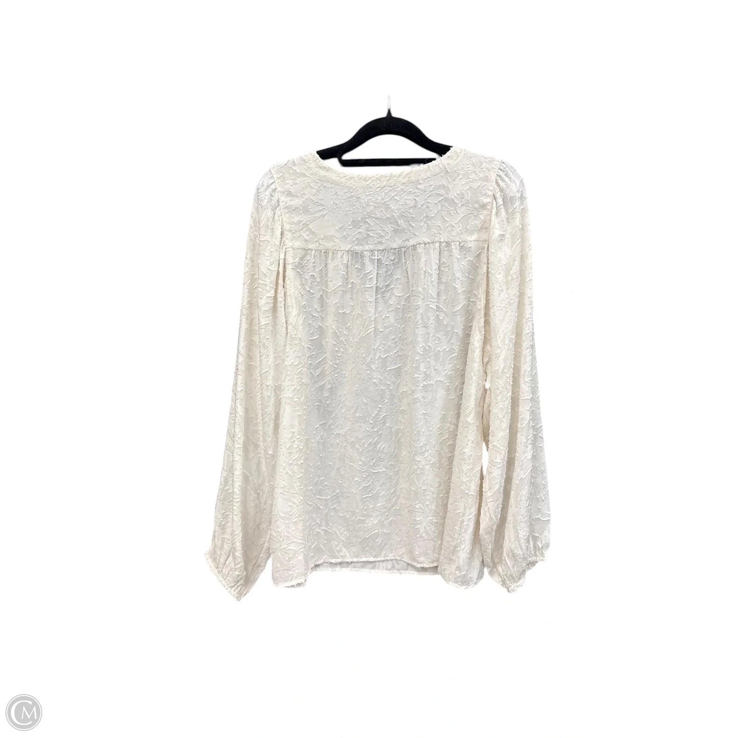 Top Long Sleeve By Loft In Cream, Size: M