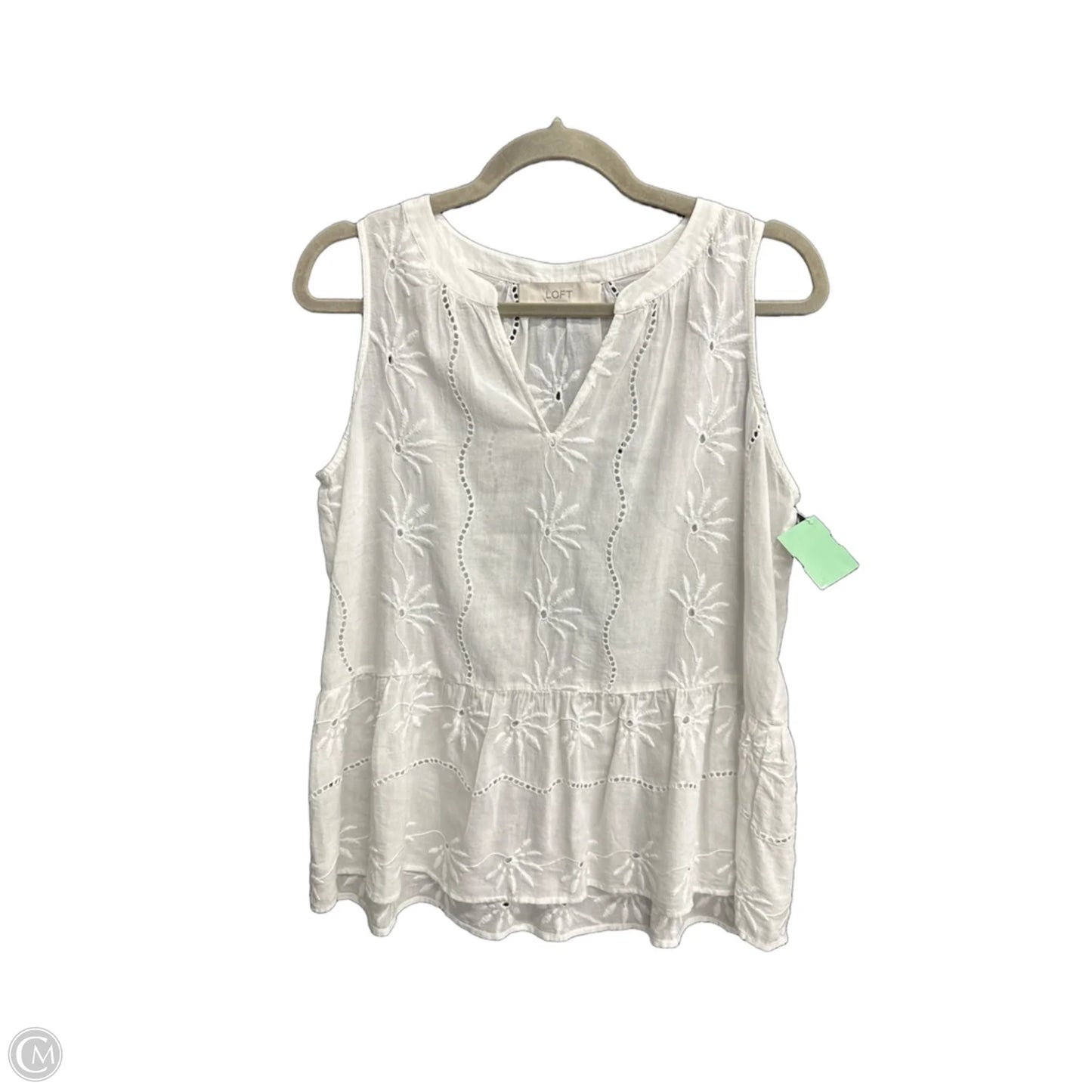 Top Sleeveless By Loft In White, Size: Xs