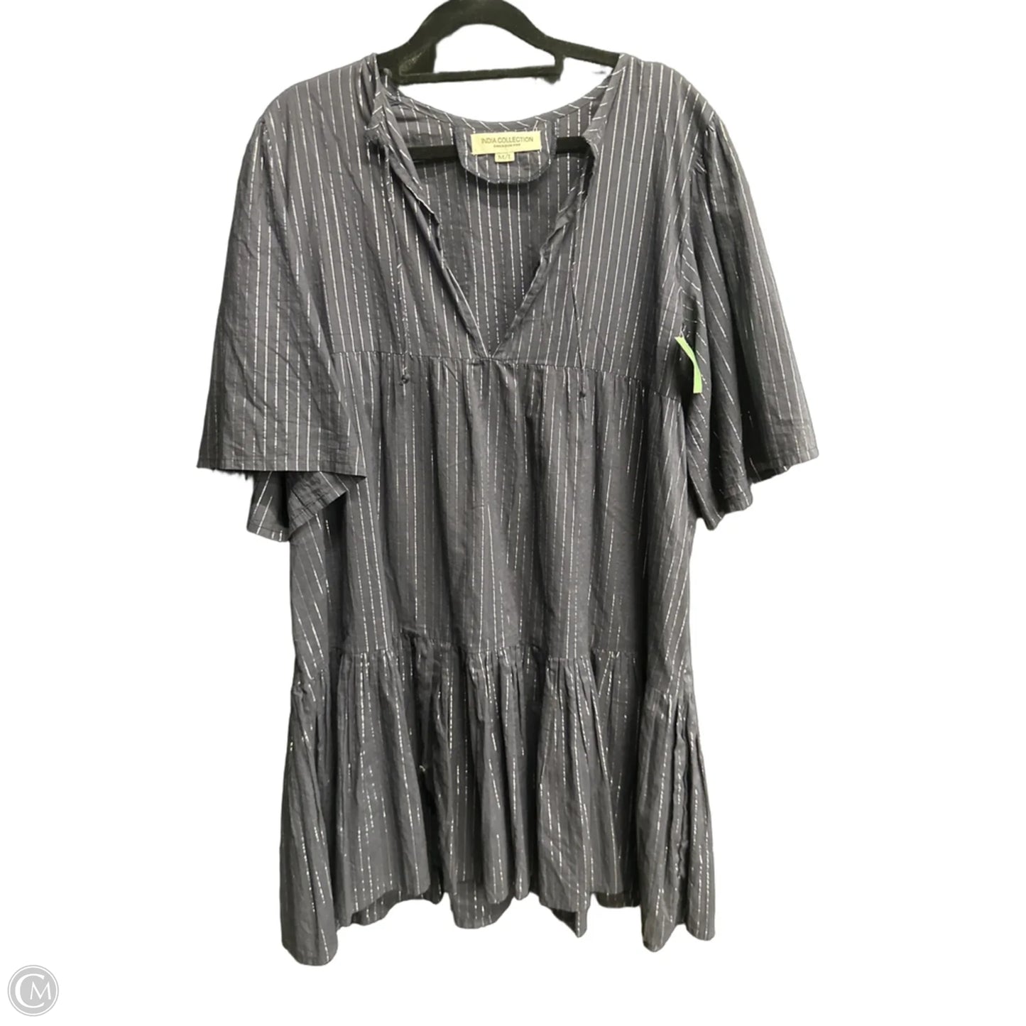 Dress Casual Short By Clothes Mentor In Blue & Silver, Size: M