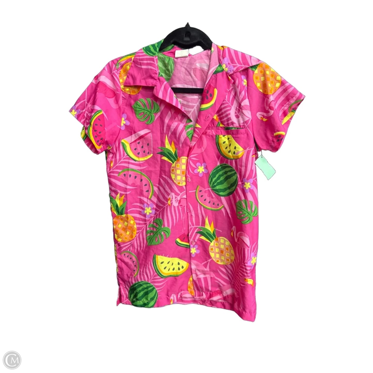 Top Short Sleeve By Clothes Mentor In Tropical Print, Size: Xs