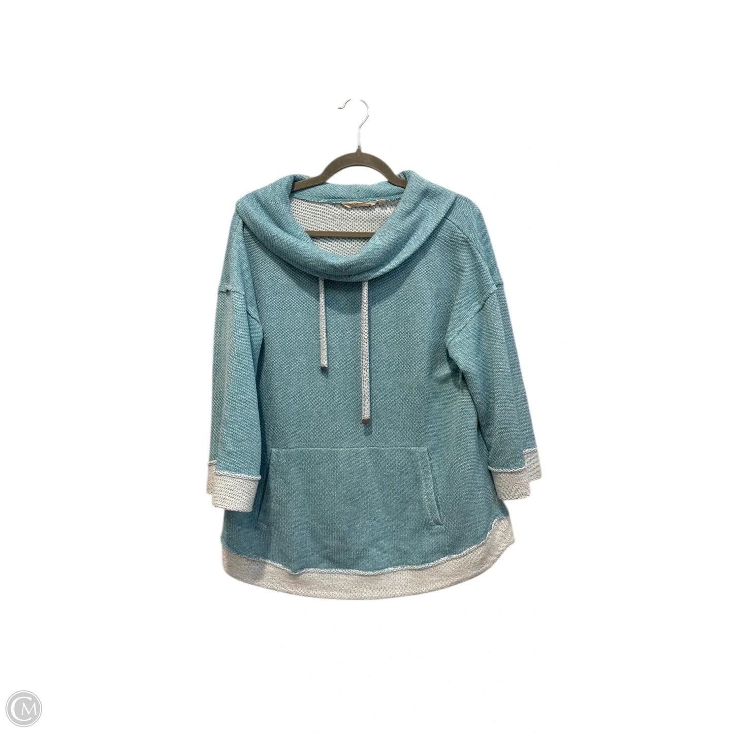 Sweatshirt Hoodie By Soft Surroundings In Blue, Size: L