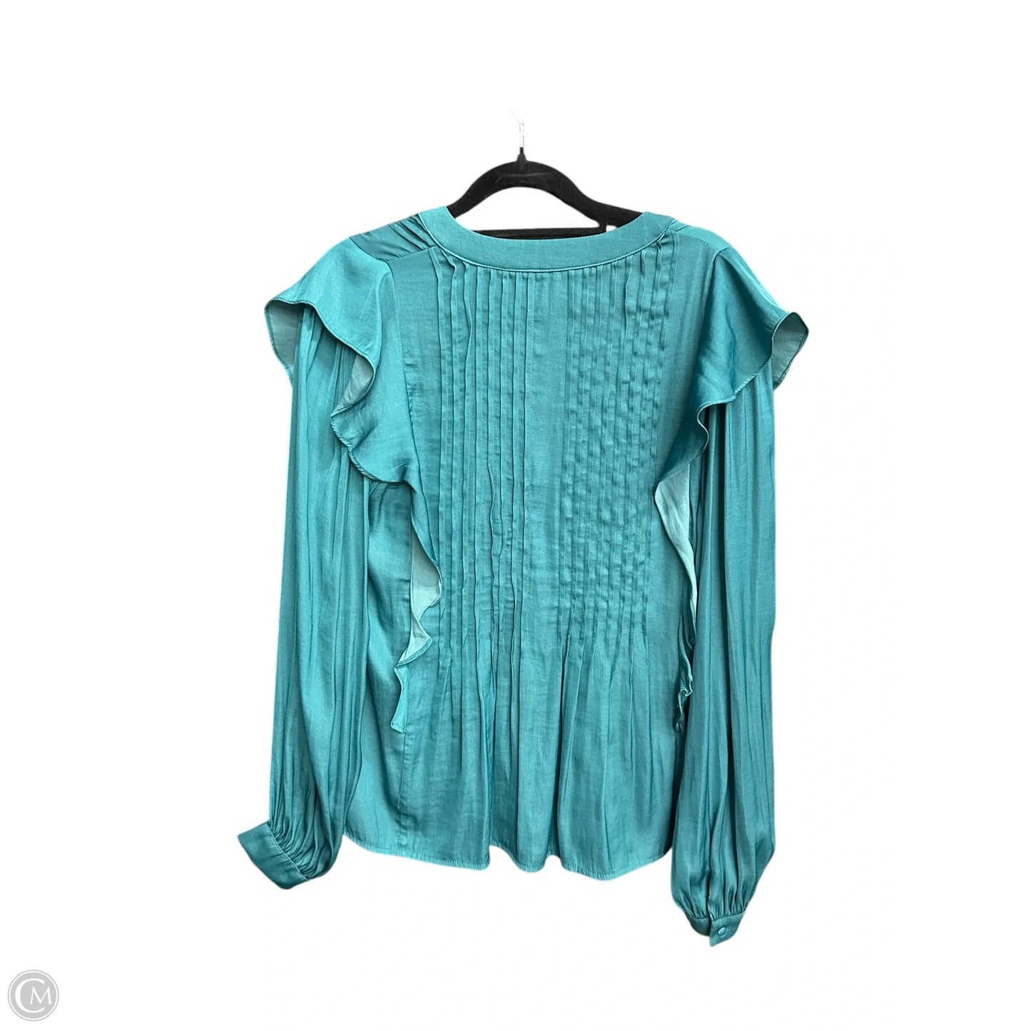 Top Long Sleeve By Anthropologie In Green, Size: M