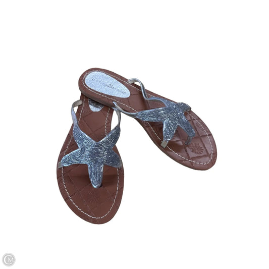 Sandals Flats By Tommy Bahama In Brown & Silver, Size: 9