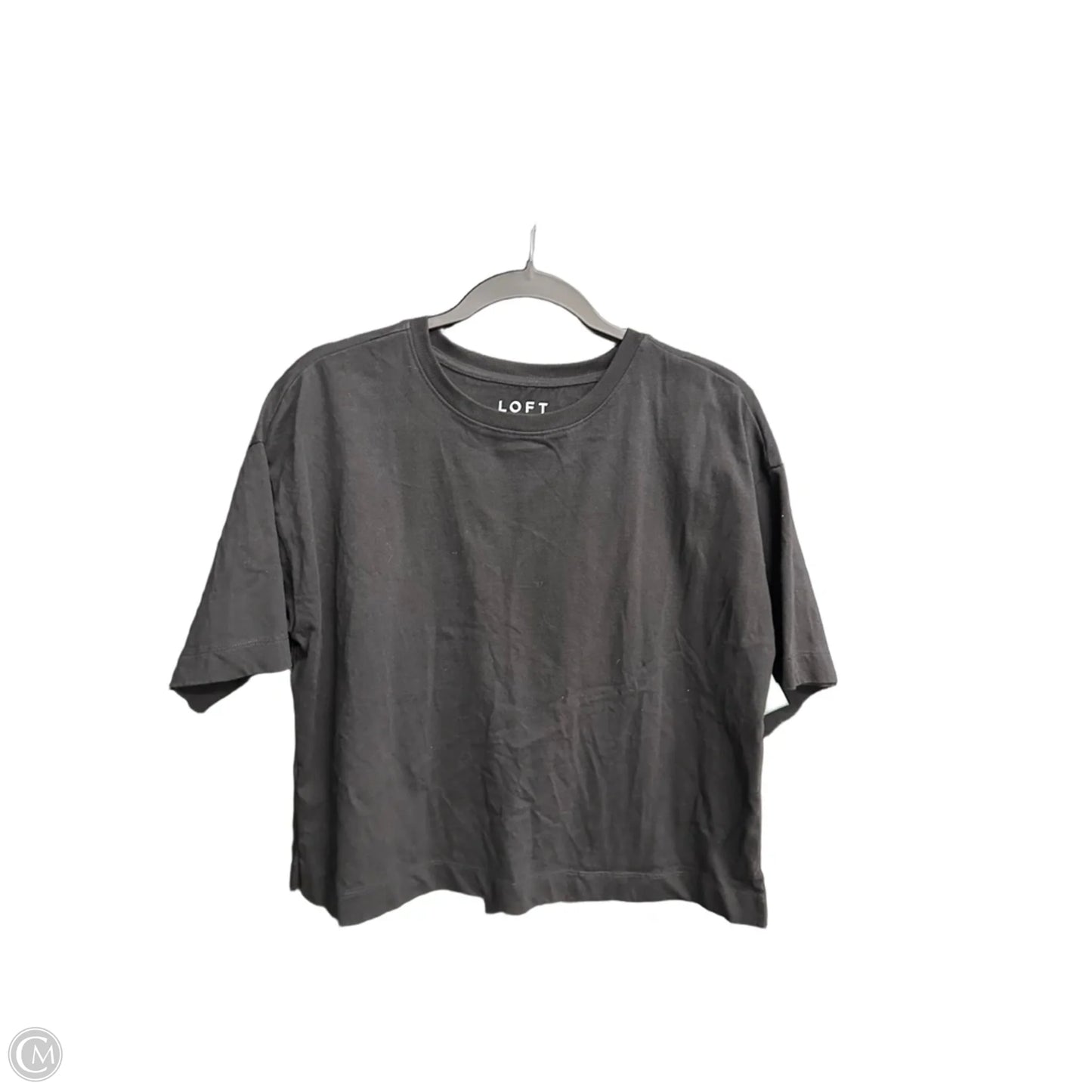Top Short Sleeve By Loft In Black, Size: M