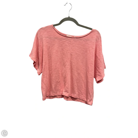 Top Short Sleeve By Loft In Pink, Size: Xs