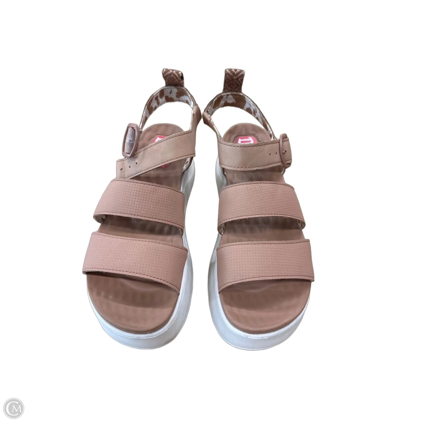 Sandals Heels Block By Hey Dude In Brown, Size: 9