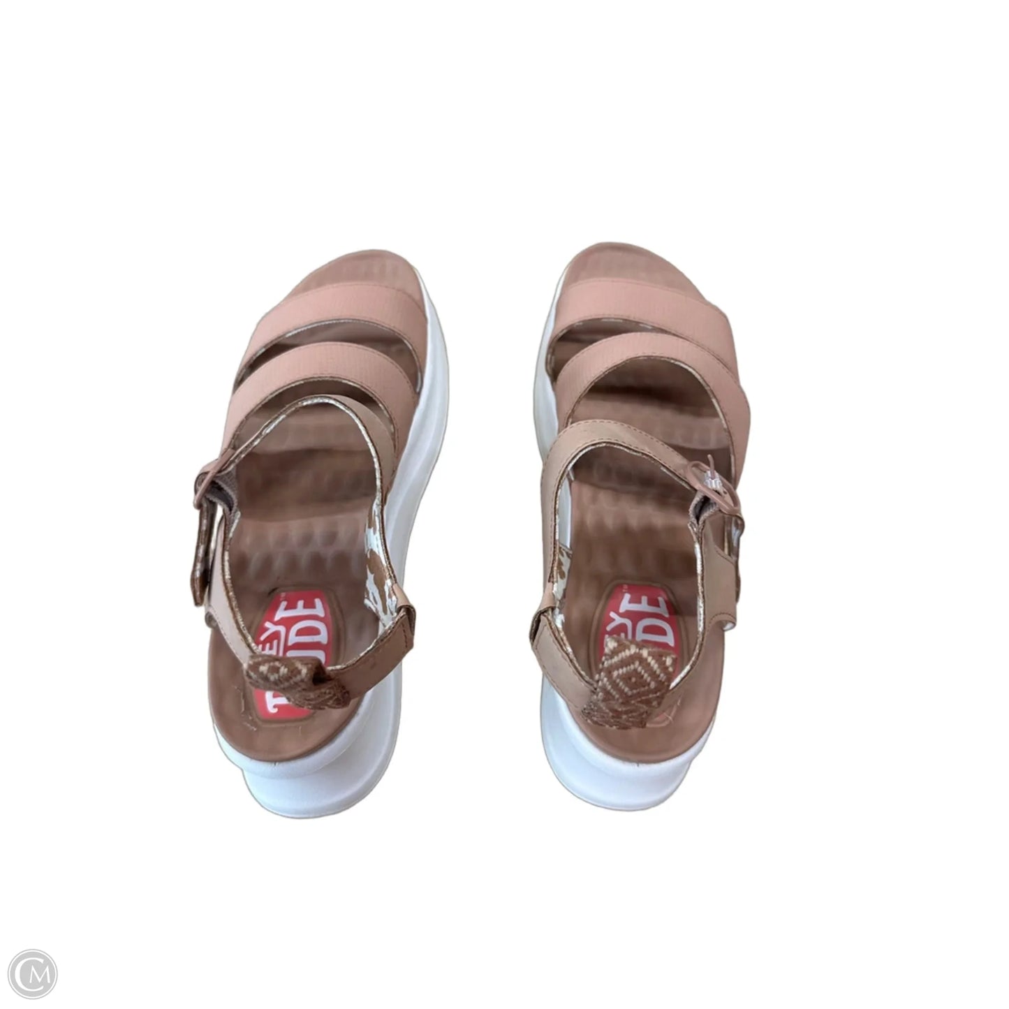 Sandals Heels Block By Hey Dude In Brown, Size: 9