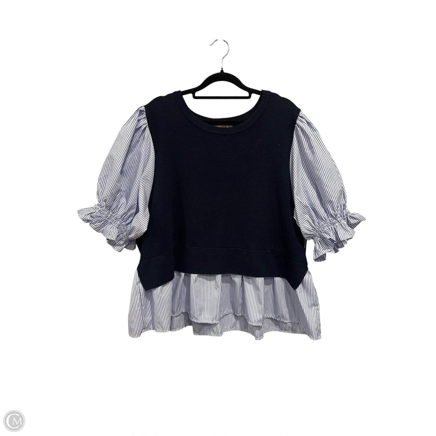 Top Short Sleeve By Nanette By Nanette Lepore In Navy, Size: 2x