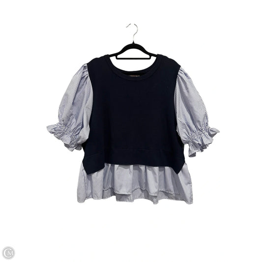 Top Short Sleeve By Nanette By Nanette Lepore In Navy, Size: 2x