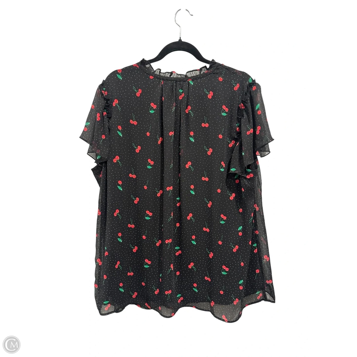 Top Short Sleeve By Clothes Mentor In Black, Size: 2x