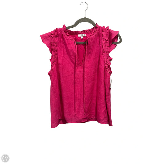 Top Sleeveless By Tcec In Pink, Size: M