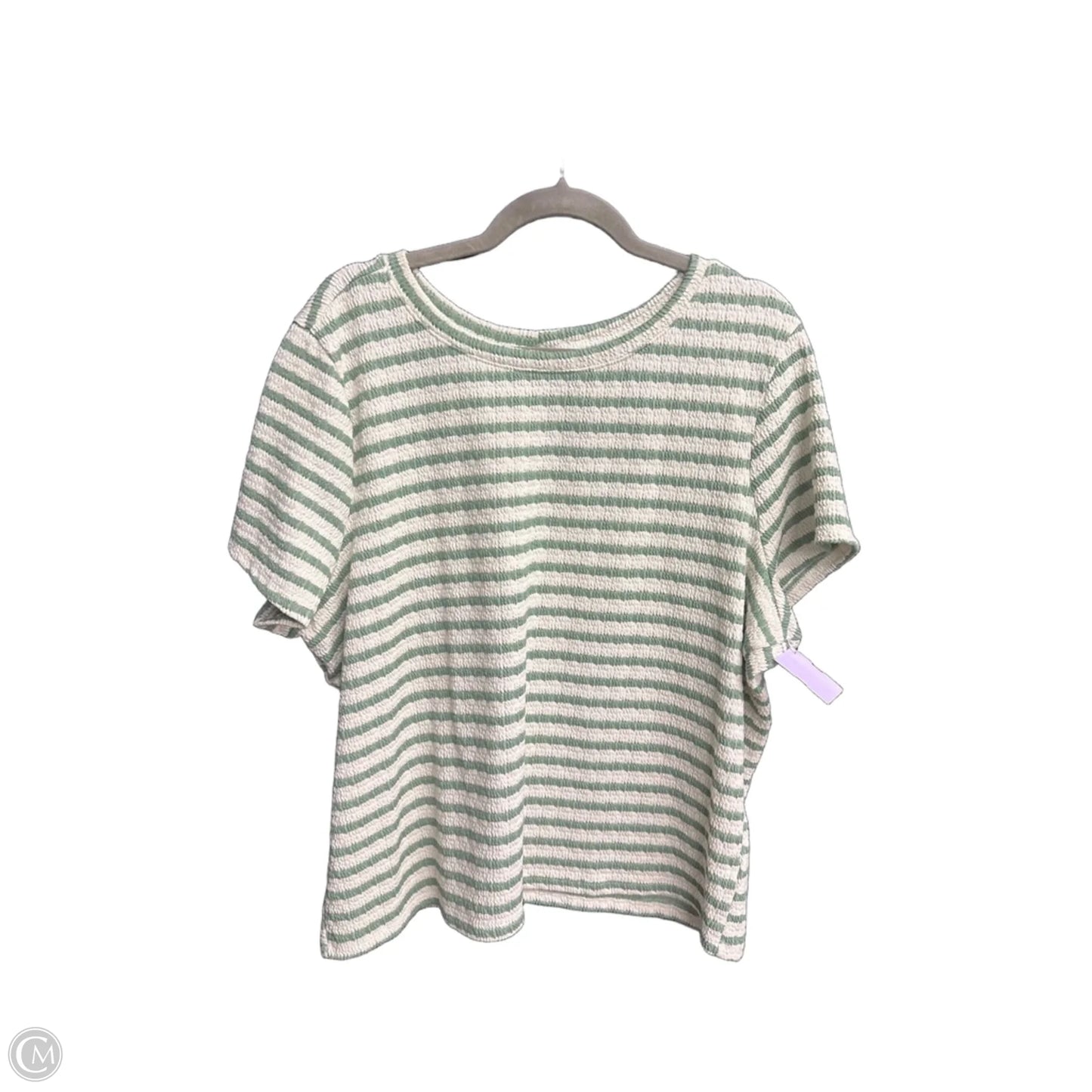 Top Short Sleeve By Torrid In Green & White, Size: Xl