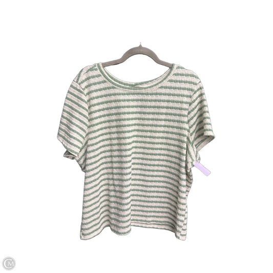 Top Short Sleeve By Torrid In Green & White, Size: Xl