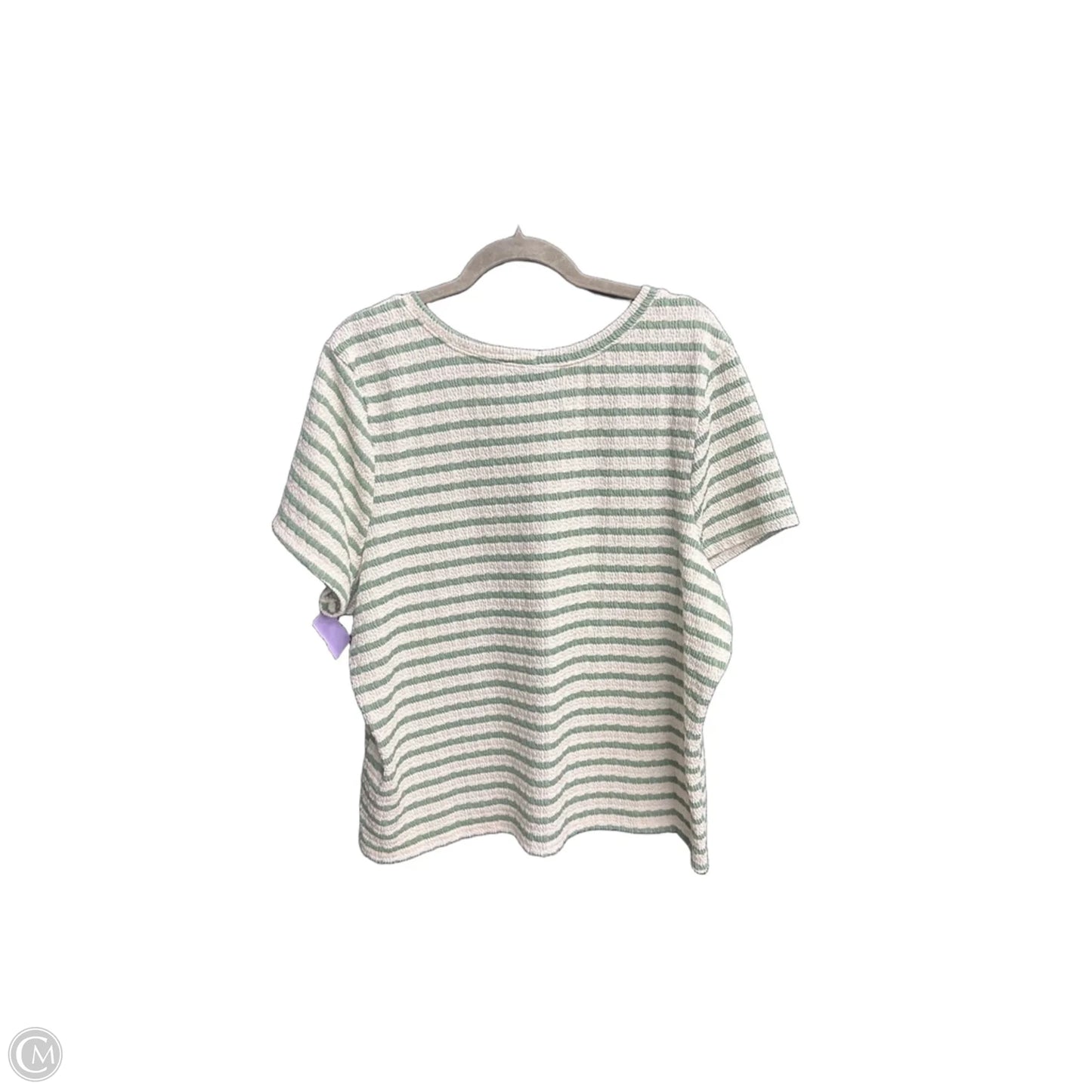 Top Short Sleeve By Torrid In Green & White, Size: Xl
