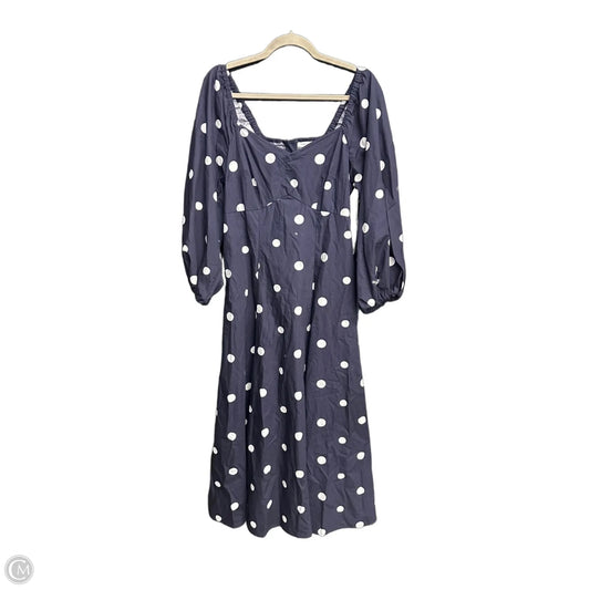Dress Casual Maxi By Free Assembly In Polkadot Pattern, Size: L