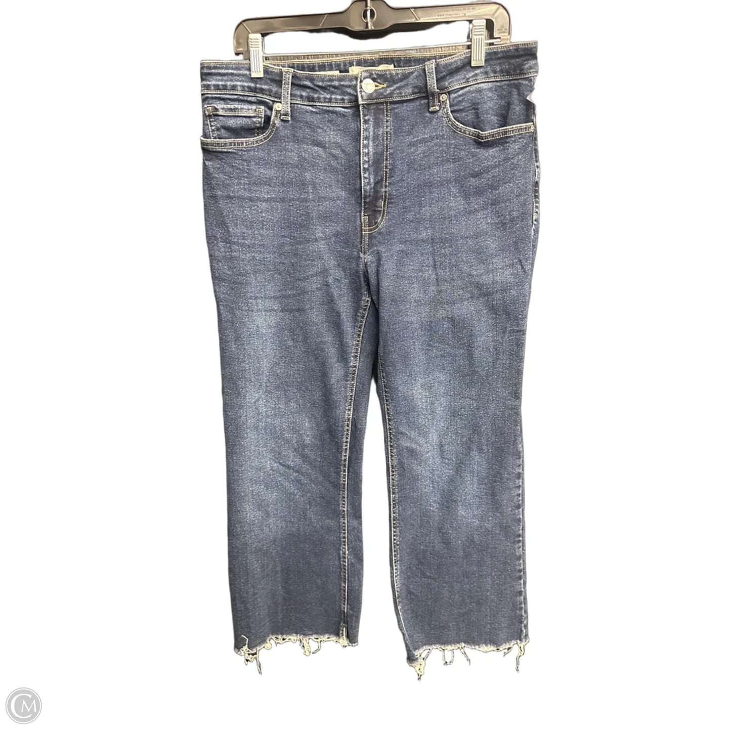 Jeans Straight By Mng In Blue Denim, Size: 12