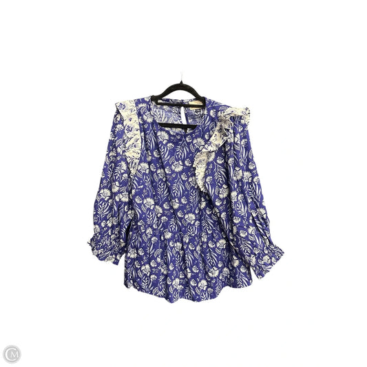 Top Short Sleeve By Universal Thread In Floral Print, Size: Xs