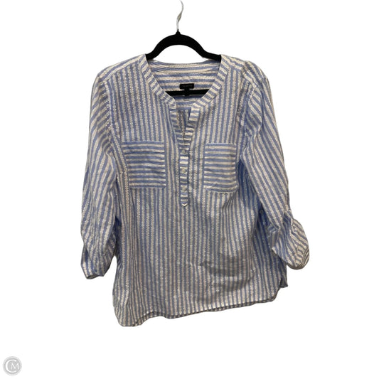 Top 3/4 Sleeve By Talbots In Striped Pattern, Size: Xl