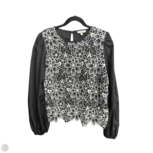 Top 3/4 Sleeve By Flying Tomato In Black & White, Size: 2x