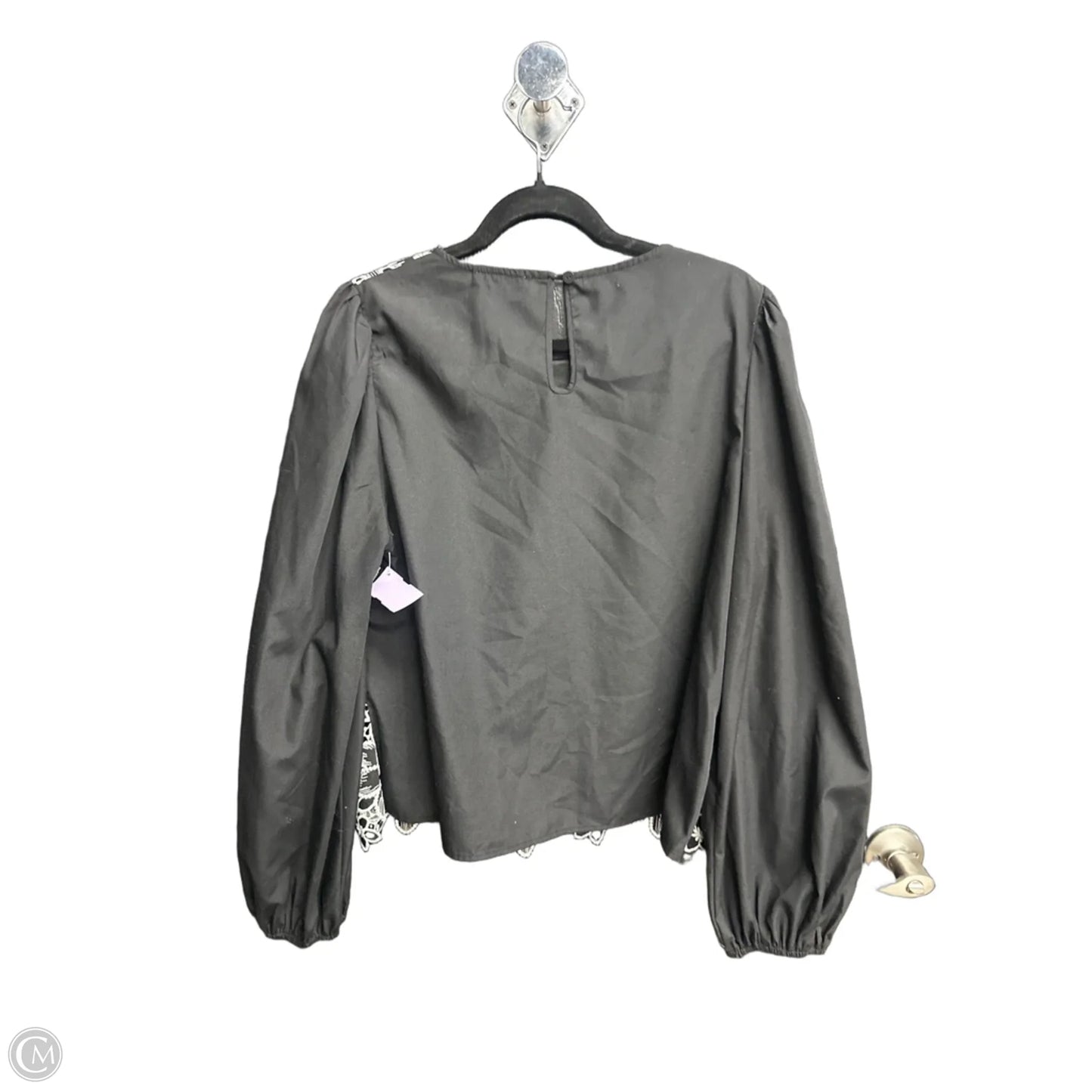 Top 3/4 Sleeve By Flying Tomato In Black & White, Size: 2x