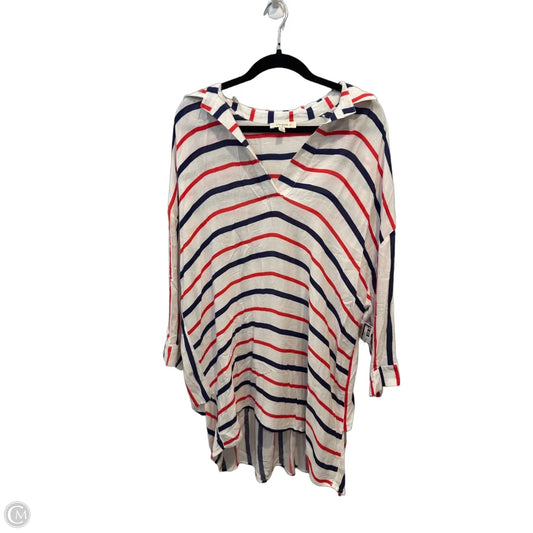 Top 3/4 Sleeve By Umgee In Blue & Red & White, Size: Xl