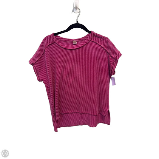 Top Short Sleeve By 7th Ray In Purple, Size: M