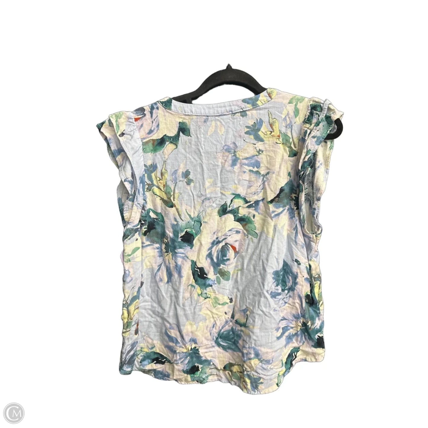 Top Sleeveless By Worthington In Floral Print, Size: Xl