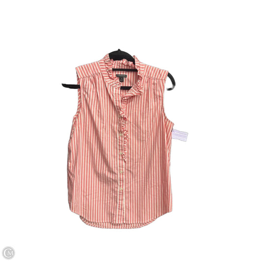 Top Sleeveless By Ann Taylor In Pink & White, Size: Xs