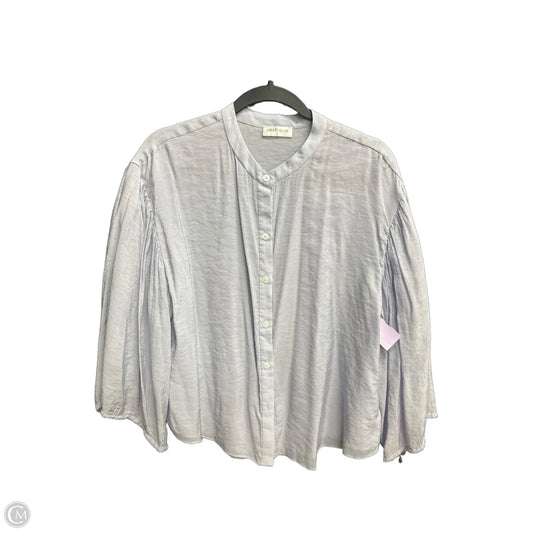 Top Long Sleeve By Vestique In Blue, Size: S