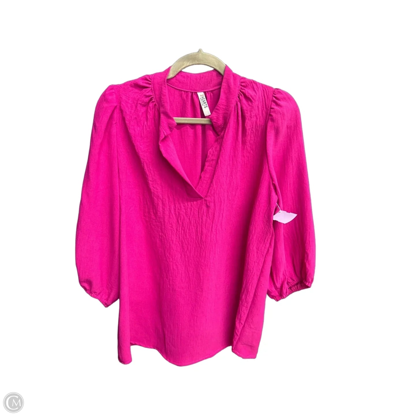 Top 3/4 Sleeve By Clothes Mentor In Pink, Size: L