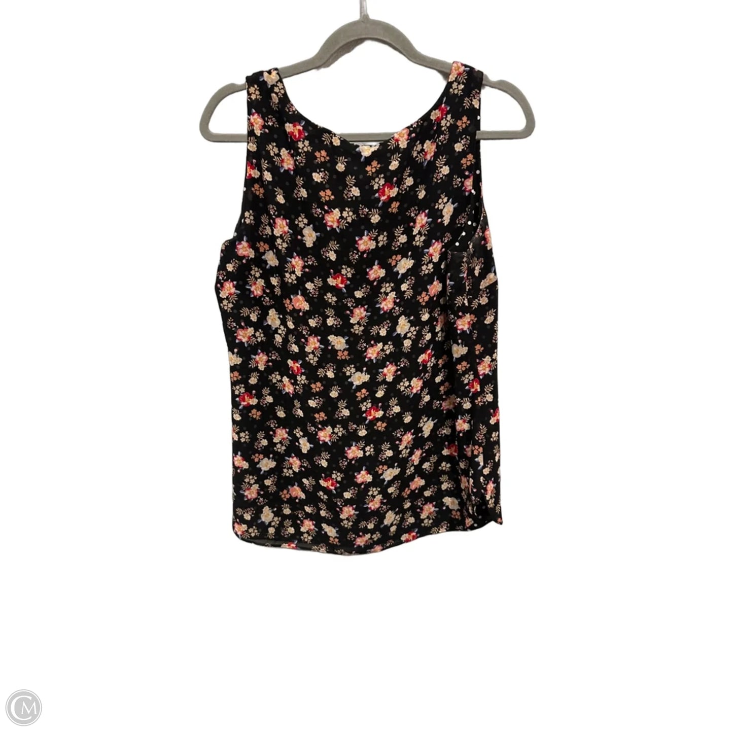 Top Sleeveless By Chicos In Floral Print, Size: M