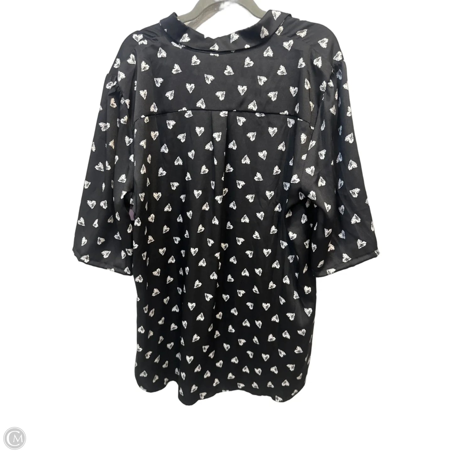 Top Short Sleeve By Chicos In Black & White, Size: 2x