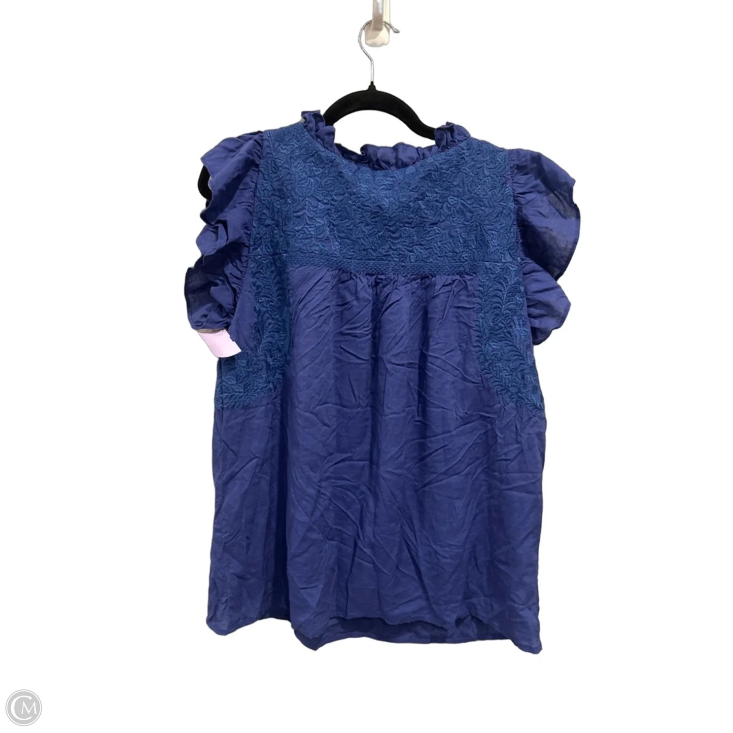 Top Sleeveless By J.marie In Blue, Size: L