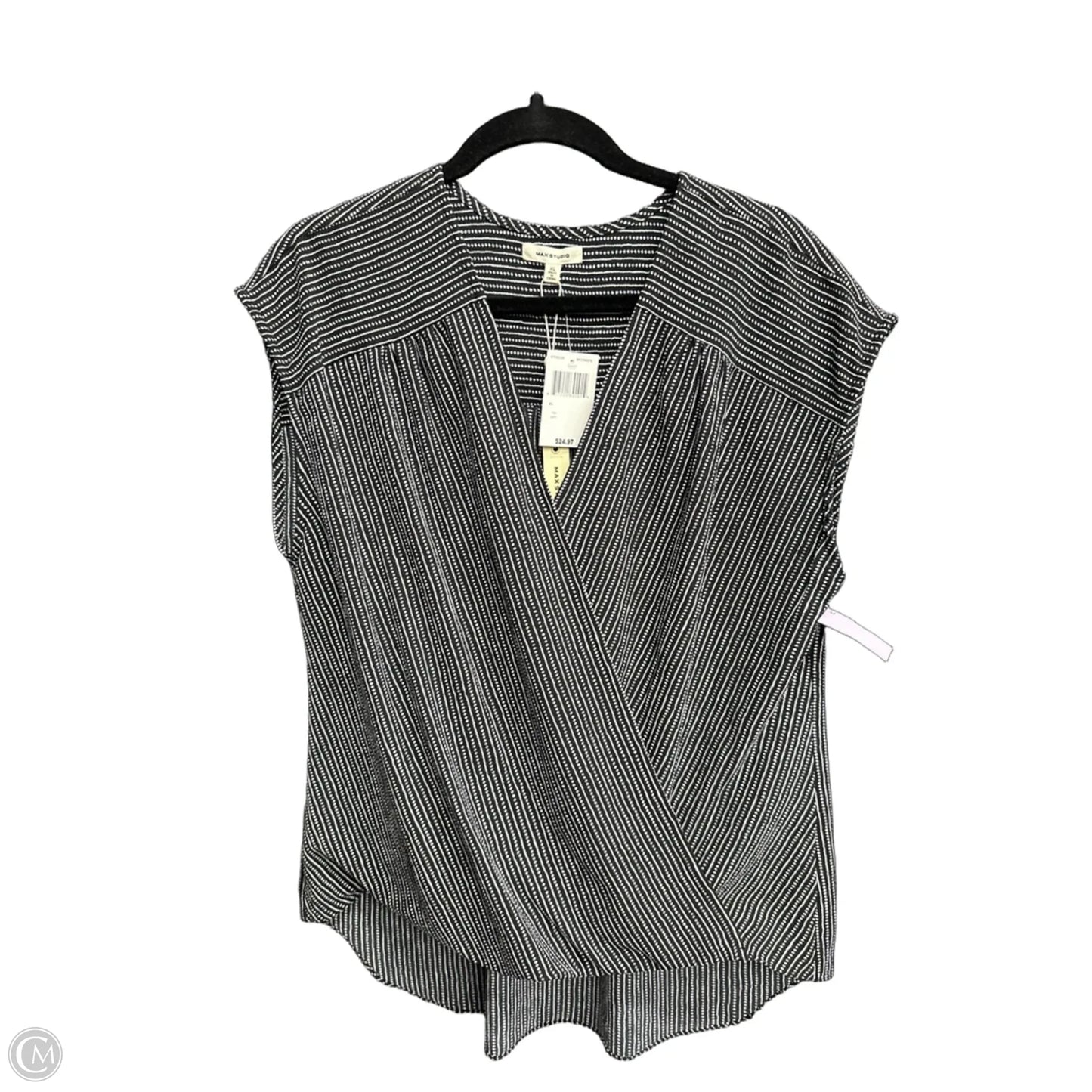 Top Sleeveless By Max Studio In Black & White, Size: Xl