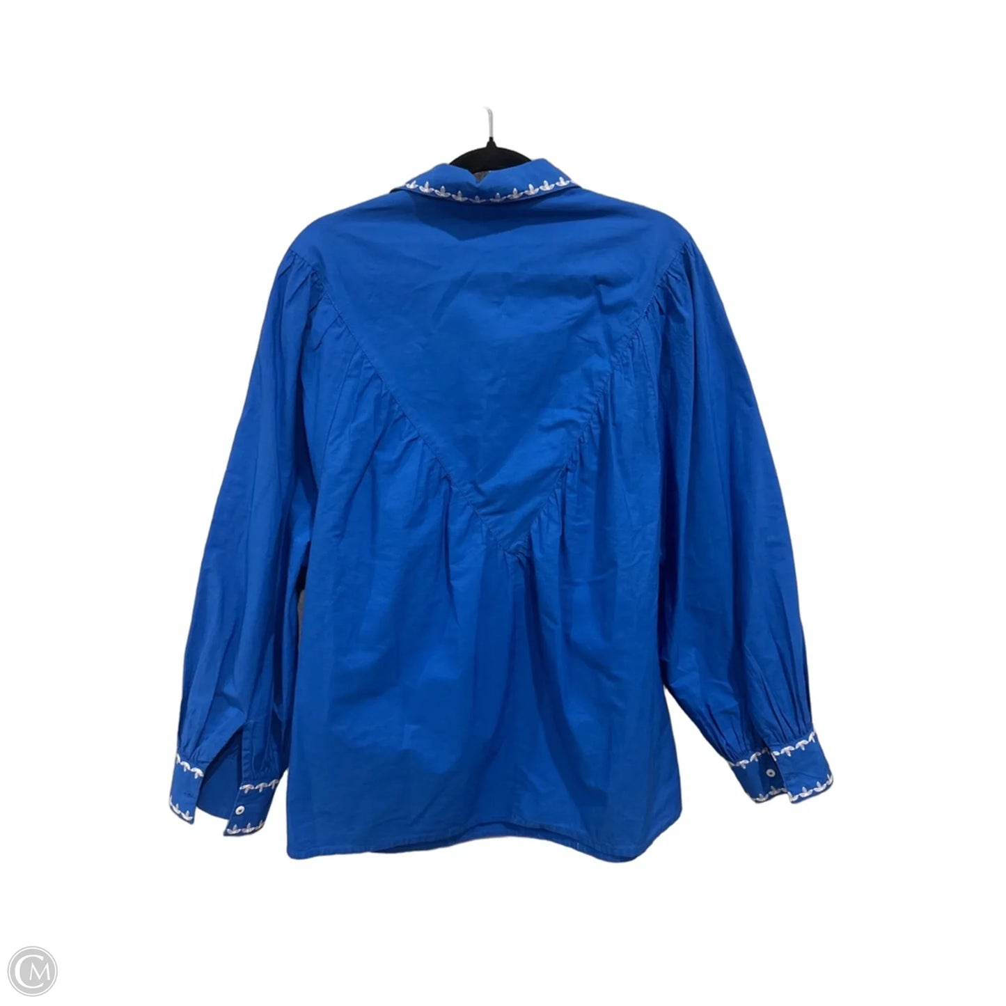 Top Long Sleeve By Zara In Blue, Size: S