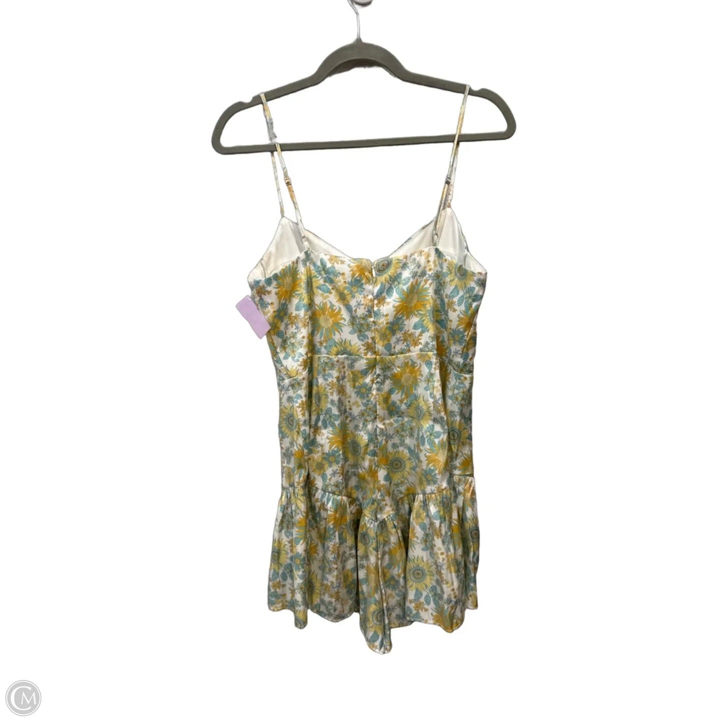 Romper By Clothes Mentor In Floral Print, Size: L