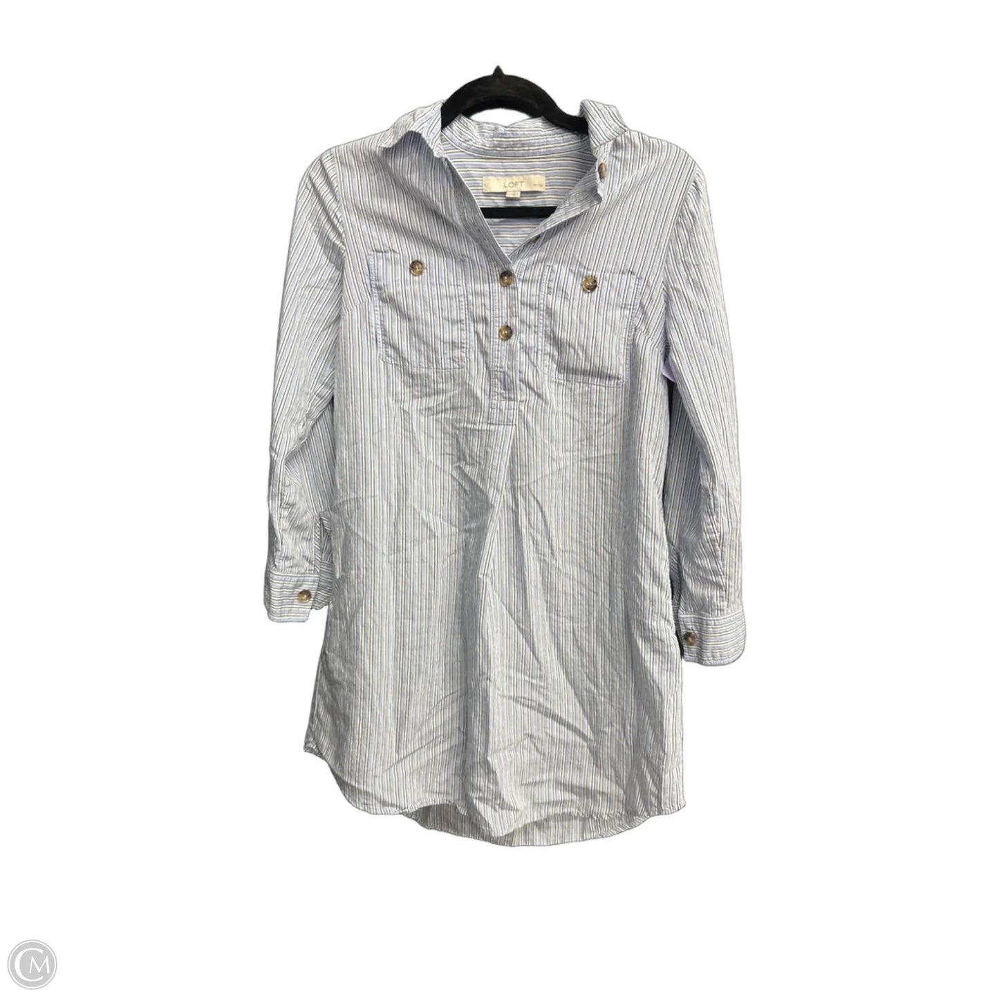 Dress Casual Short By Loft In Striped Pattern, Size: Xsp
