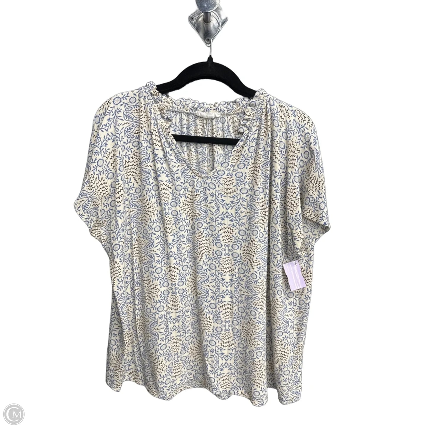 Top Short Sleeve By First Love In Cream, Size: L