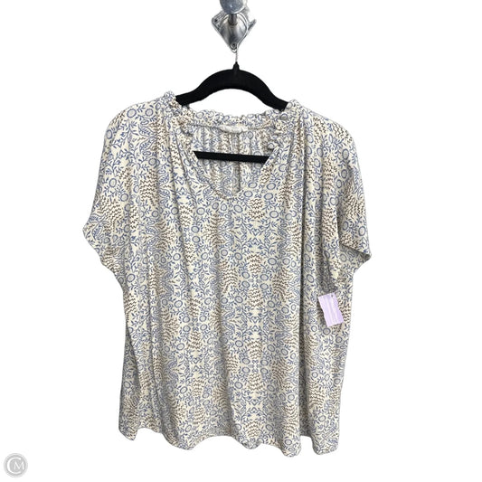 Top Short Sleeve By First Love In Cream, Size: L