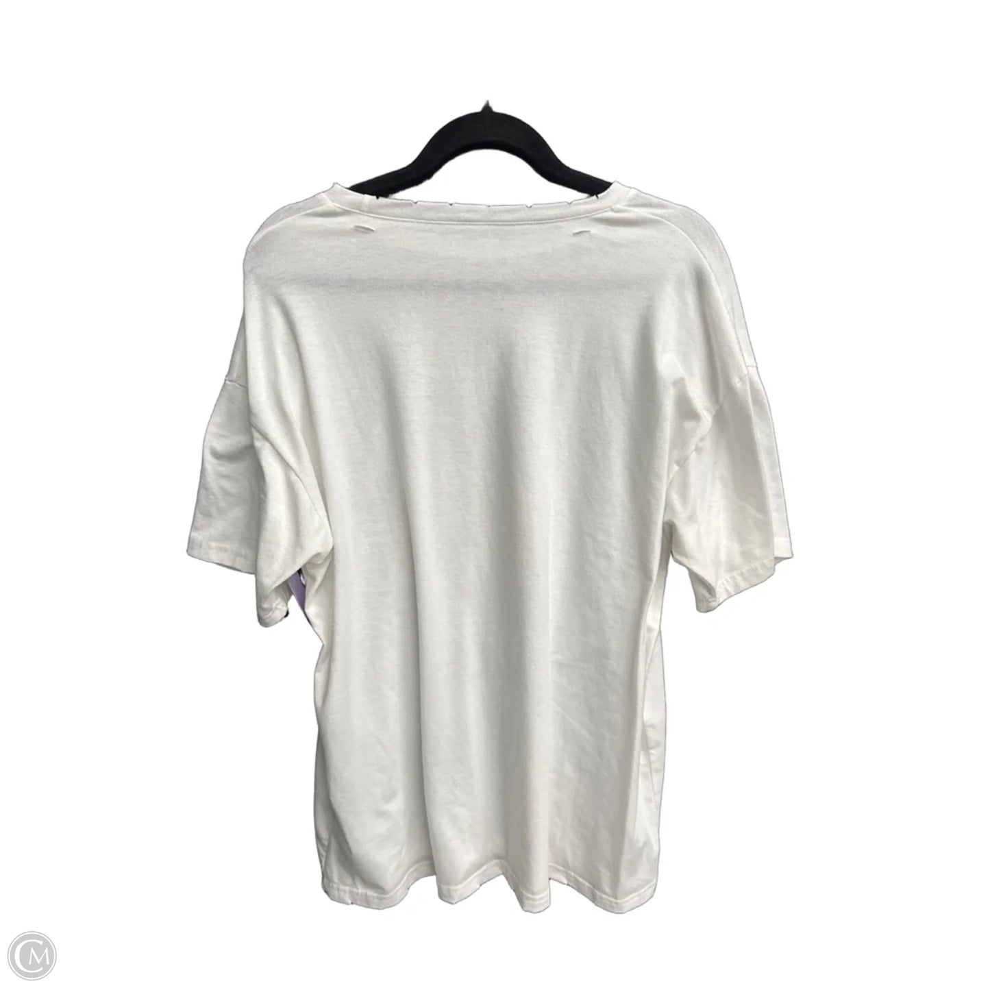Top Short Sleeve By Clothes Mentor In White, Size: L