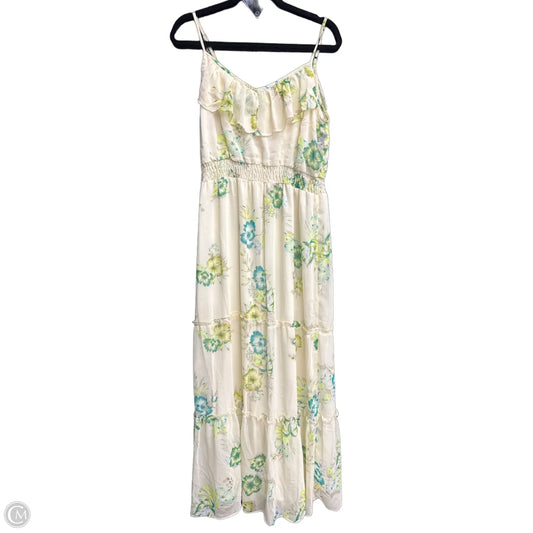 Dress Casual Maxi By Kaari Blue In Cream, Size: L