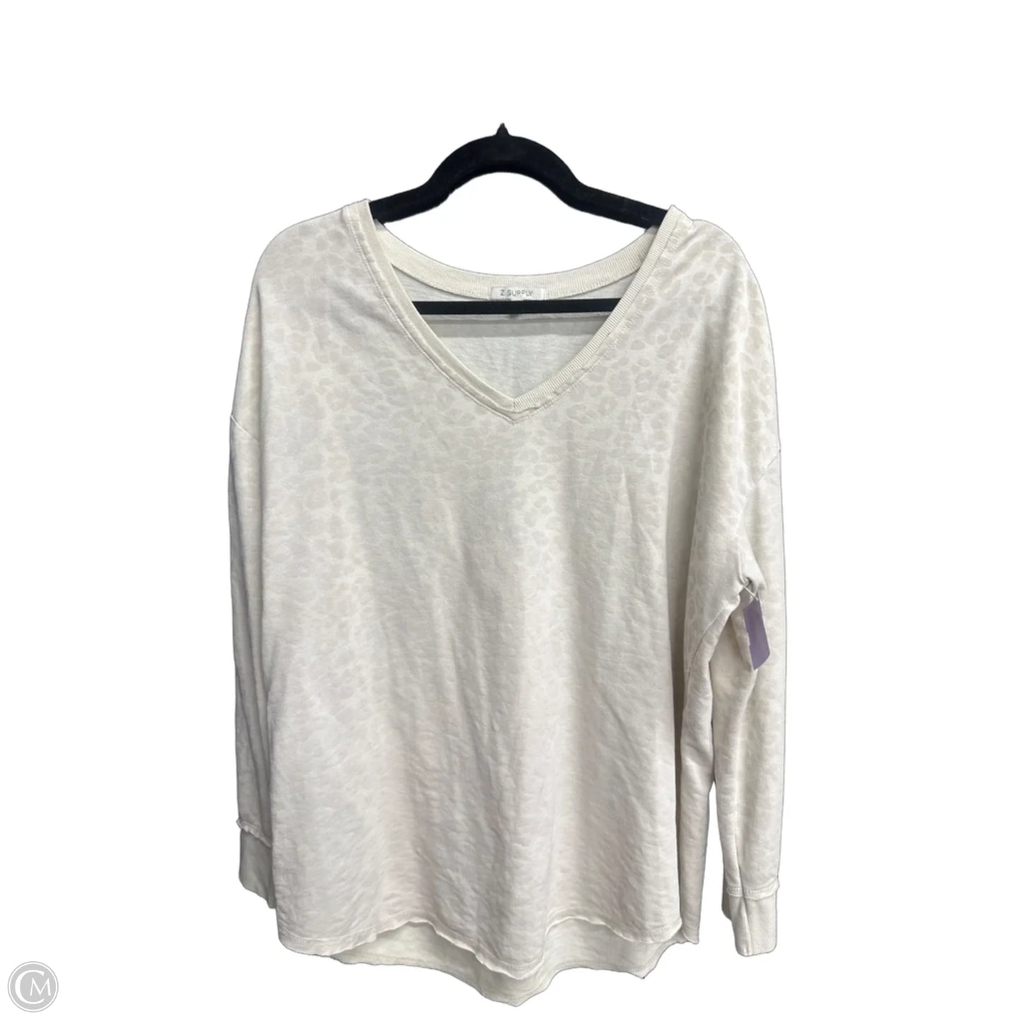 Top Long Sleeve By Z Supply In Leopard Print, Size: M
