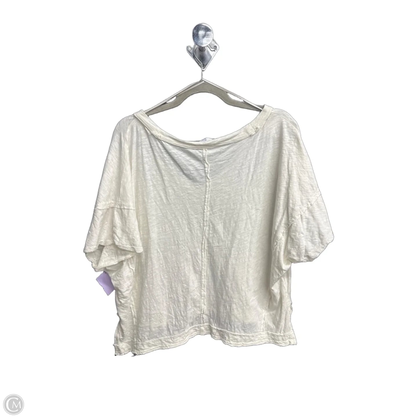 Top Short Sleeve By Double Zero In Cream, Size: S