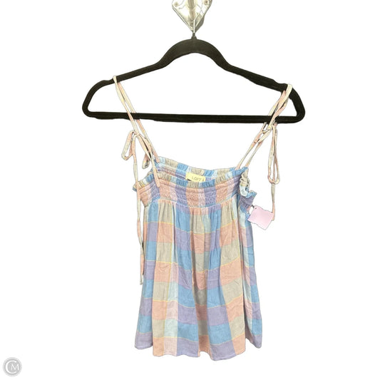 Top Sleeveless By Loft In Plaid Pattern, Size: Xxs