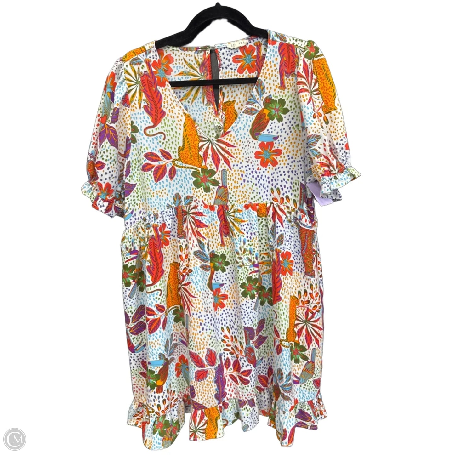 Dress Casual Short By Jodifl In Tropical Print, Size: M