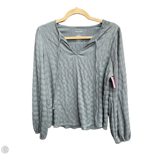 Top Long Sleeve By Nine West In Green, Size: S