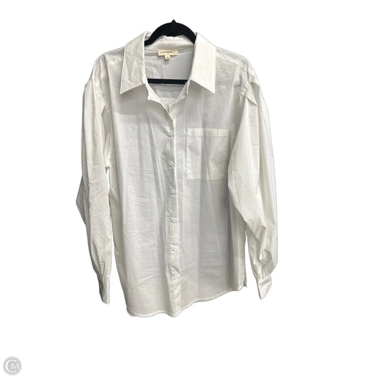 Top Long Sleeve By Ee Some In White, Size: L