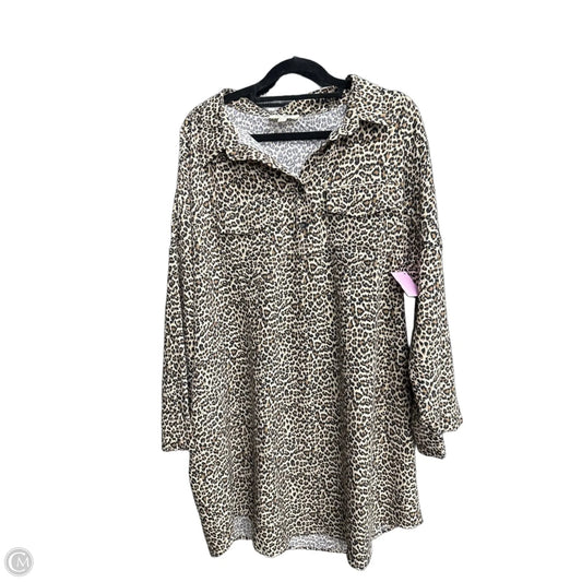 Dress Casual Short By Umgee In Leopard Print, Size: L
