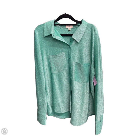 Top Long Sleeve By Clothes Mentor In Green, Size: Xl